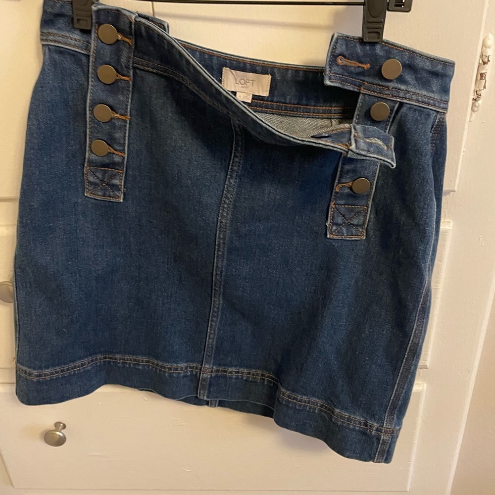 Denim skirt with button details